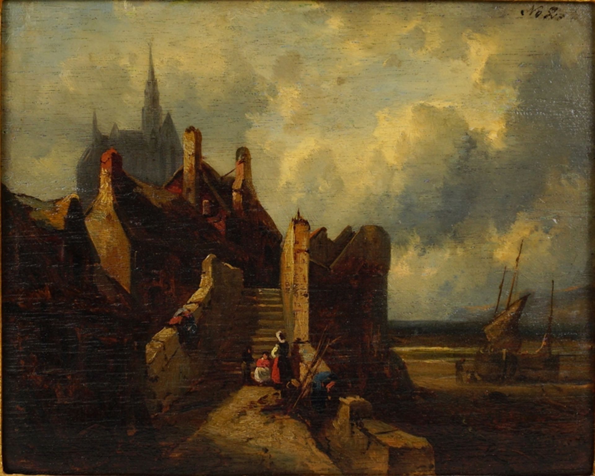 Theodor Alexander Weber (1838, Leipzig - 1907, Paris), "Mont-Saint-Michel an der französischen Atla - Bild 2 aus 4