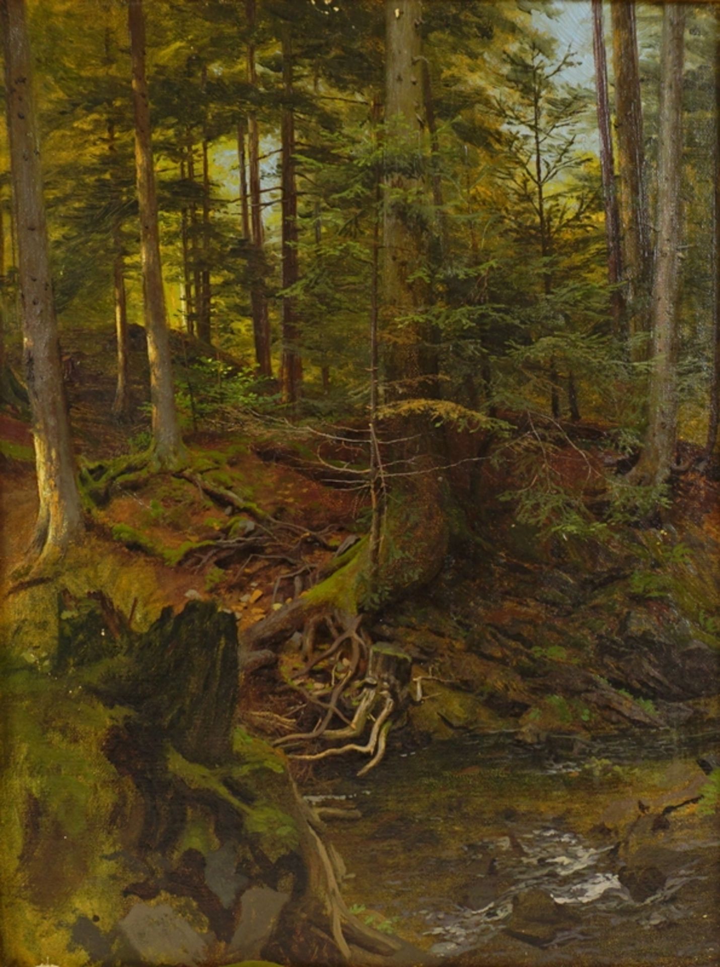 Carl Wilhelm Müller (1839, Dresden - 1904, ebd.), "An der Prießnitz",  Öl/Hartfaser - Bild 2 aus 3