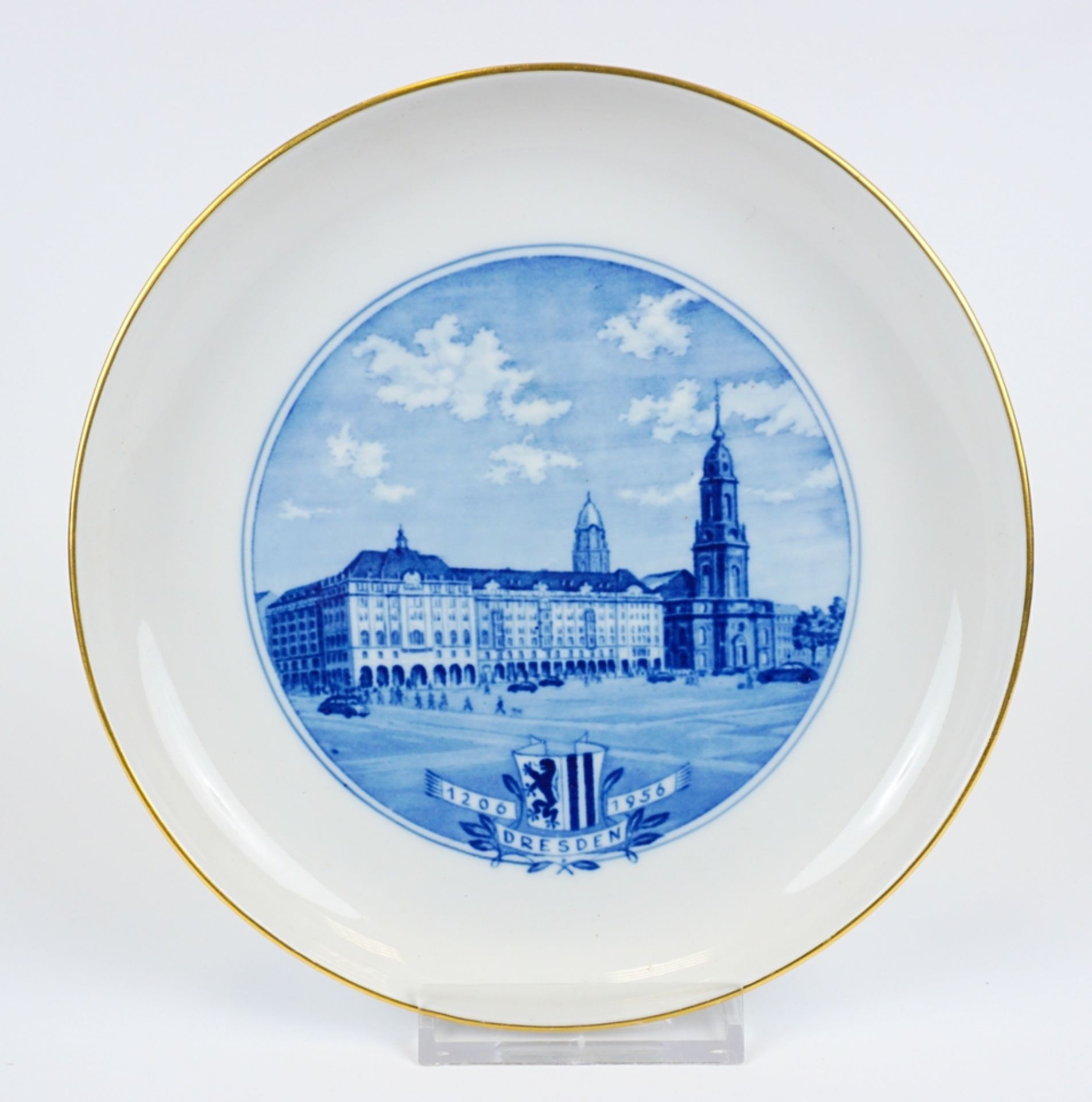 Wandteller "750 Jahre Dresden", Meissen, I.Wahl, 1956