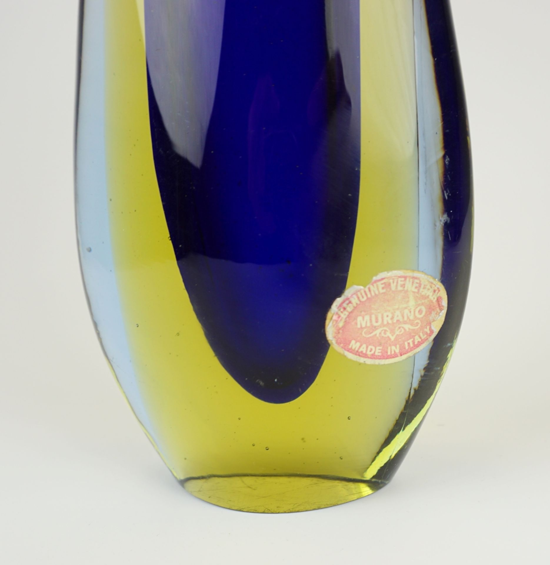 Vase, Murano, mit Originaletikett, 1970er Jahre - Bild 2 aus 2