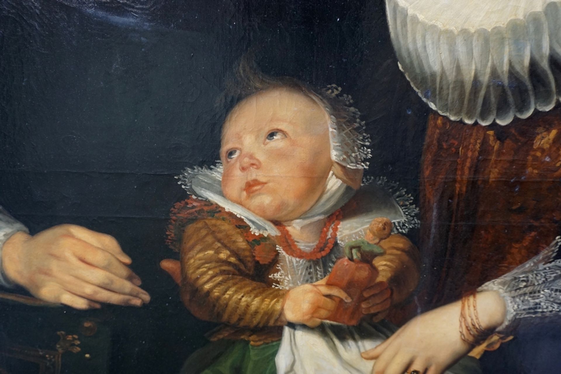 "Familienporträt", meisterhafte Kopie nach Anthony van Dyck, 19. Jh., Öl/Lwd. - Bild 5 aus 9