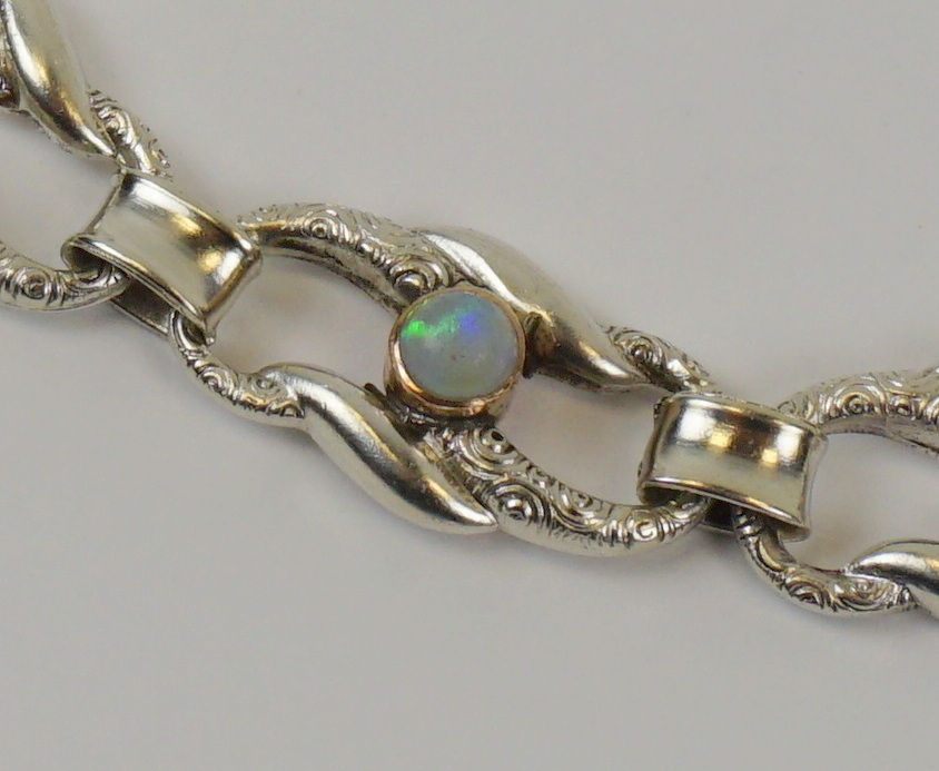 Armband mit Opal, 835er Silber, Gew.13,22g - Image 2 of 3