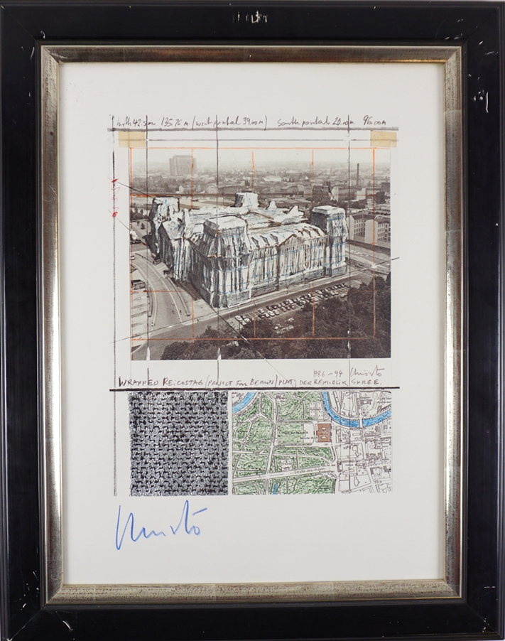 Christo (1935-2020), "Wrapped Reichstag" (Verhüllter Reichstag), Farboffset - Bild 2 aus 3
