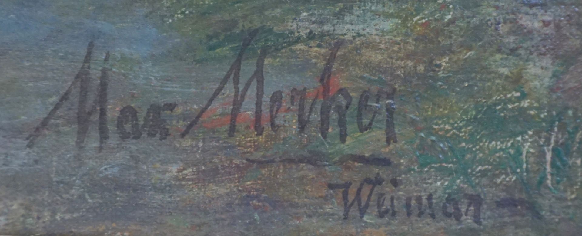 Max Merker (1861, Weimar - 1928, ebd.), "Das Felsennest bei Tüchersfeld in der fränkischen Schweiz" - Bild 3 aus 6