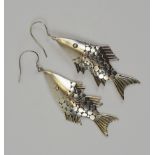 Paar Ohrhänger "Fische", Silber, Gew.6,50g
