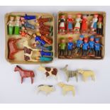 12 Eisenbahnfiguren in OVP, 17 Personen, 13 Tiere, 27 Holzhäuser/Kirchen, 7 Bäume und 1 kleine Holz