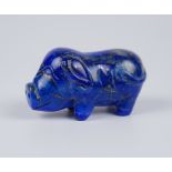 Schwein aus Lapislazuli mit Pyriteinschlüssen, Gew.98,53g