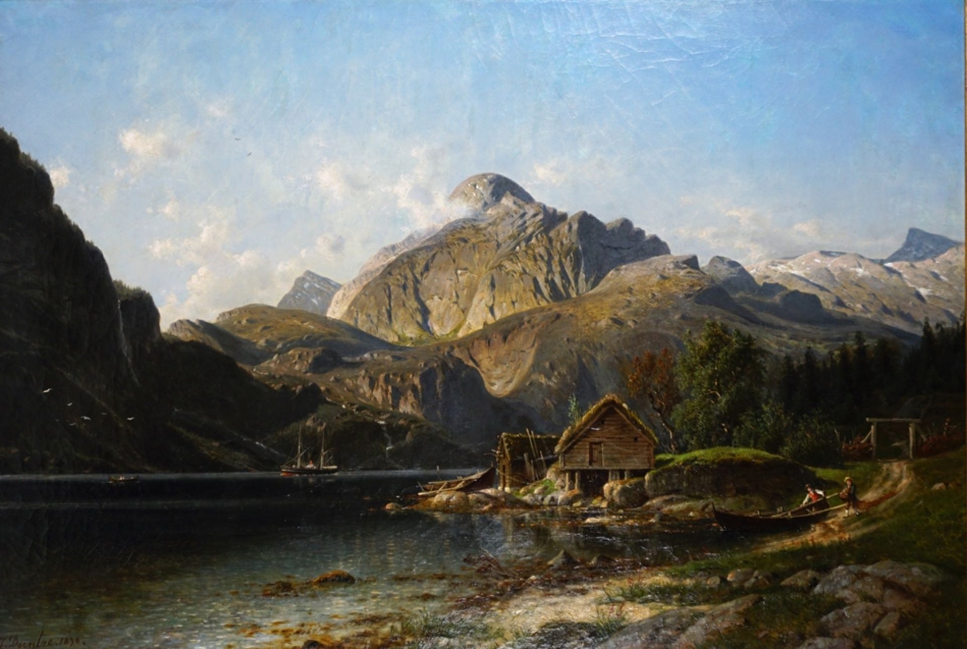 Johannes Bartholomäus Duntze (1823, Rablinghausen - 1895, Düsseldorf), "Dalsfjord in Norwegen", 189 - Bild 2 aus 5