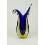 Vase, Murano, mit Originaletikett, 1970er Jahre