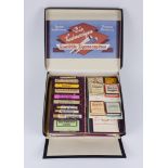 Vertreter-Karton mit Druckereibeispielen, u.a. für Zigarrenspitzen und Strohhalme, 1930er/1940er Ja