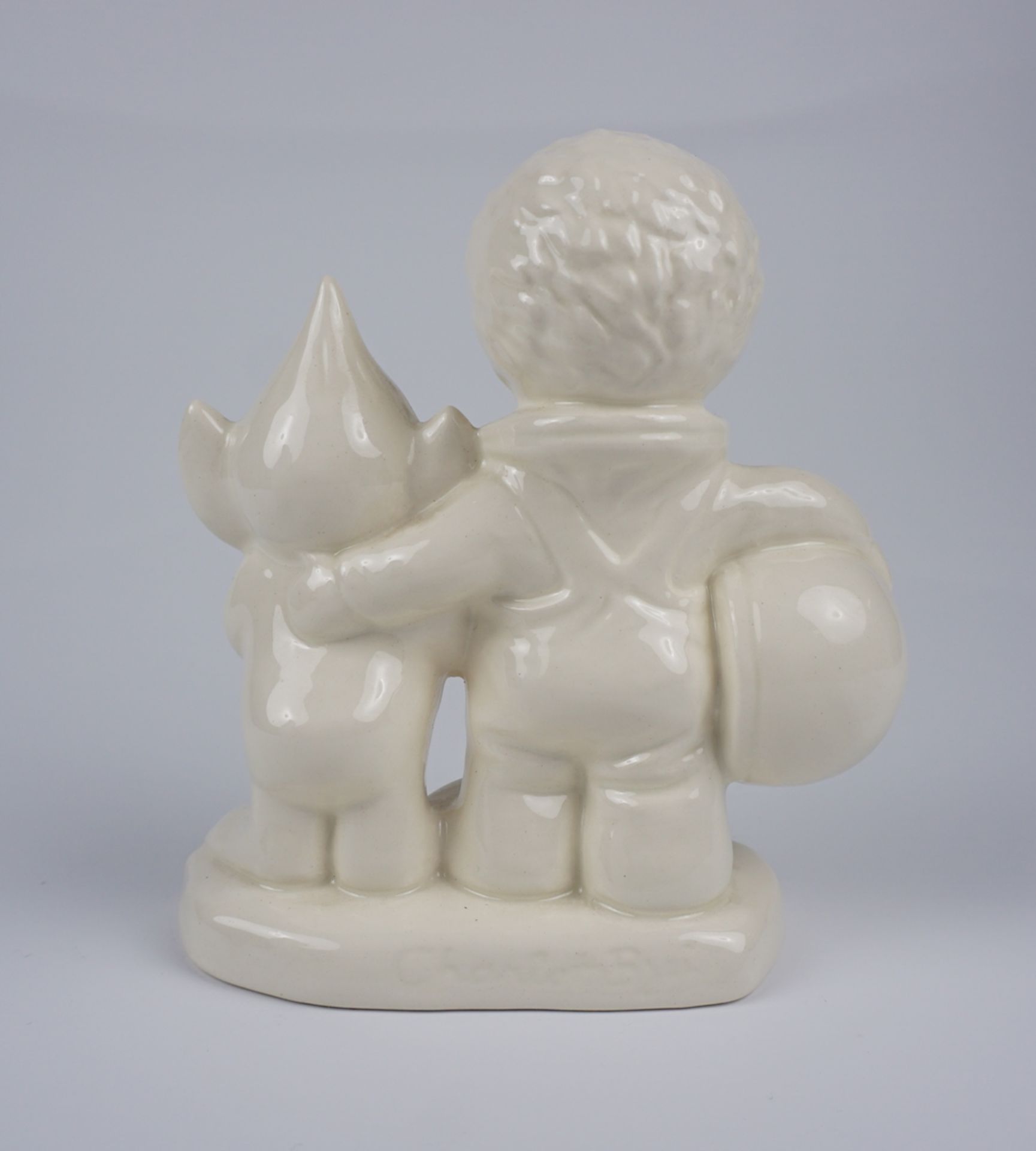 seltene Goebel-Figur "Astronaut mit Außerirdischem", Goebel Arbeitsmuster, 1982, glasiert - Bild 2 aus 4