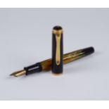 Pelikan M400 Kolbenfüller Schildpatt braun, 585er Goldfeder, 1980er/1990er Jahre