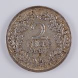 2 Reichsmark 1926 D, Weimarer Republik, 500er Silber