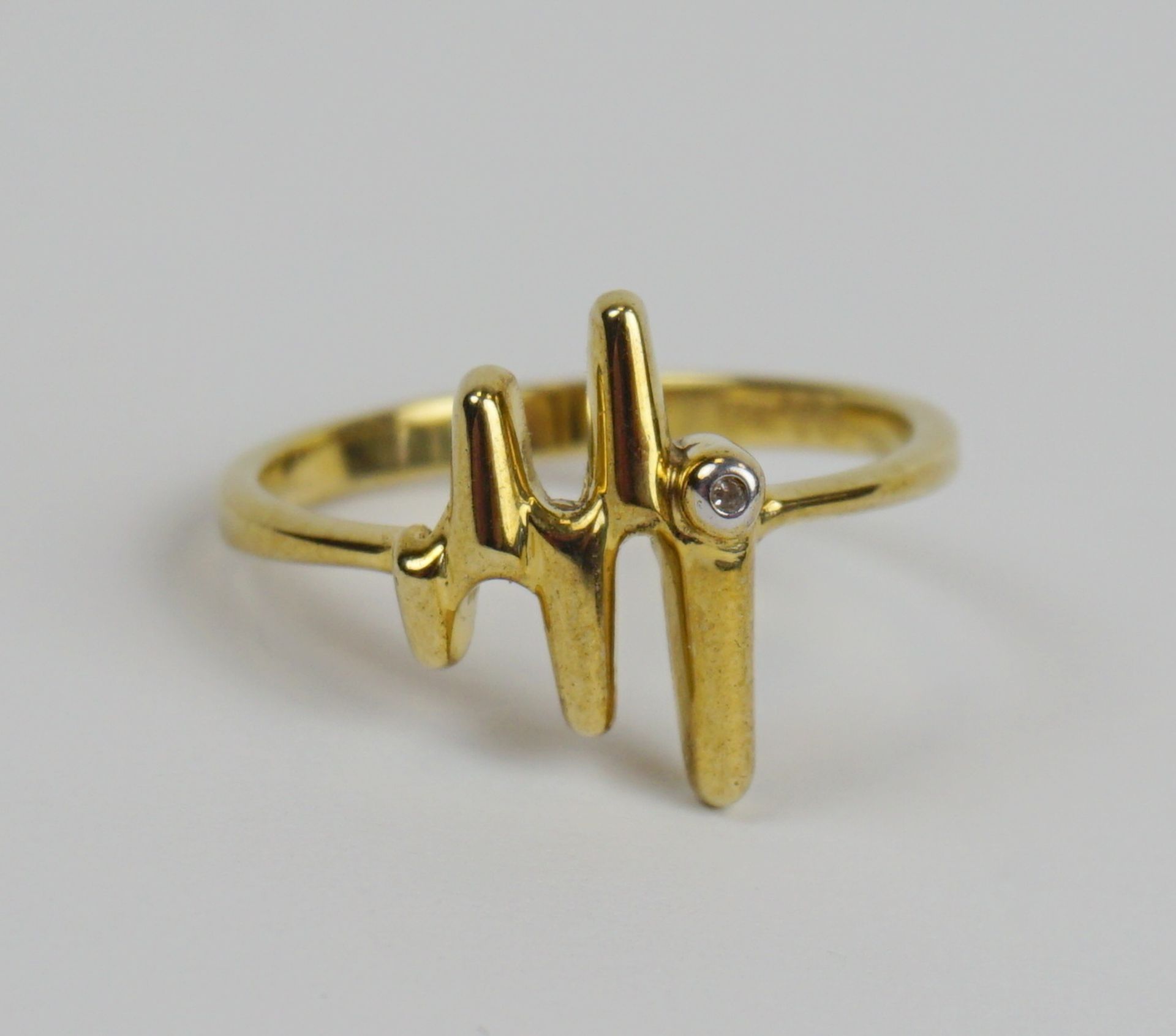 Ring mit kleinem Diamant, 333er Gold, Gew.2,35g
