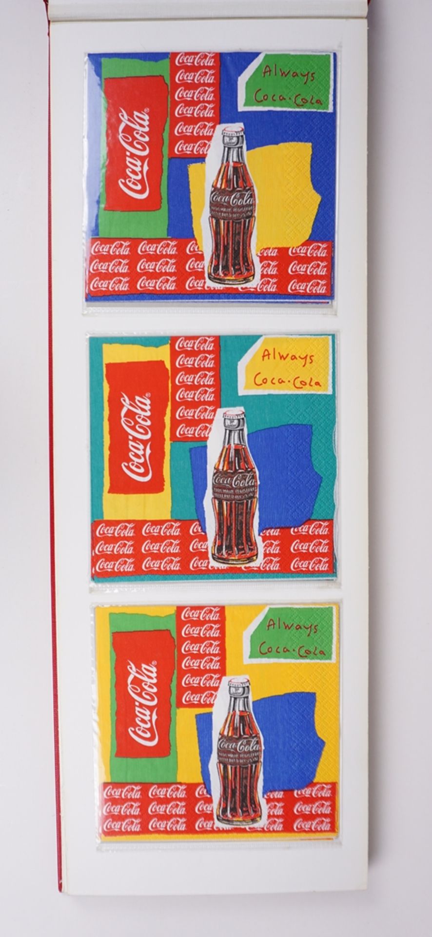 Sammlung von 35 Werbe-Servietten, Coca Cola, 1990er Jahre - Bild 3 aus 7