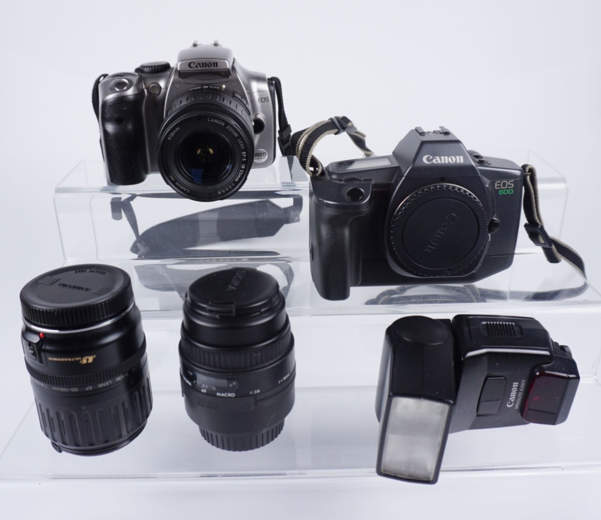 Canon EOS 300D und Canon 600, mit Objektiven und Zubehör