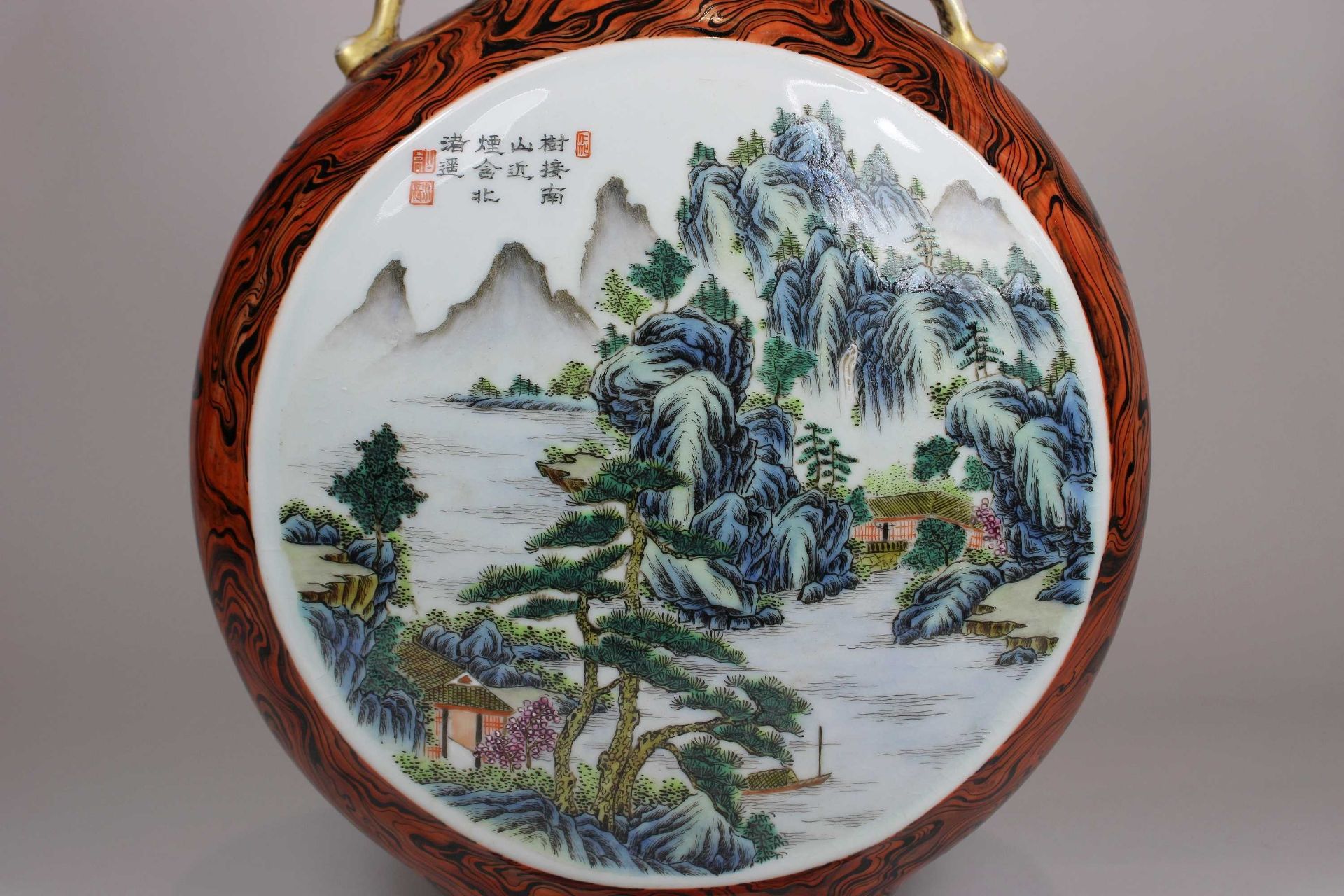 Rundvase, China, große Qing Dynastie - Image 3 of 6