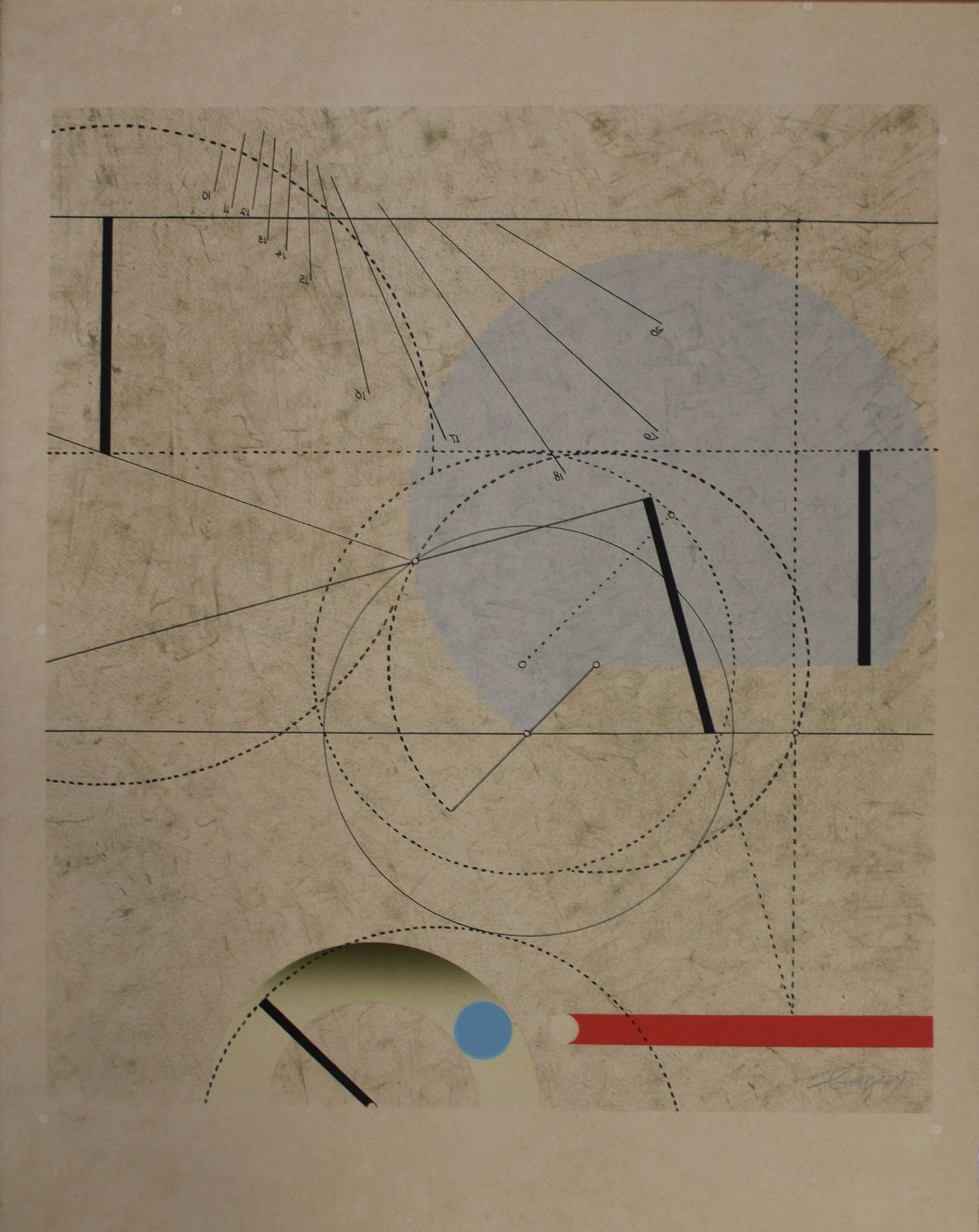 Herbert Bayer, Lithographie in Farben