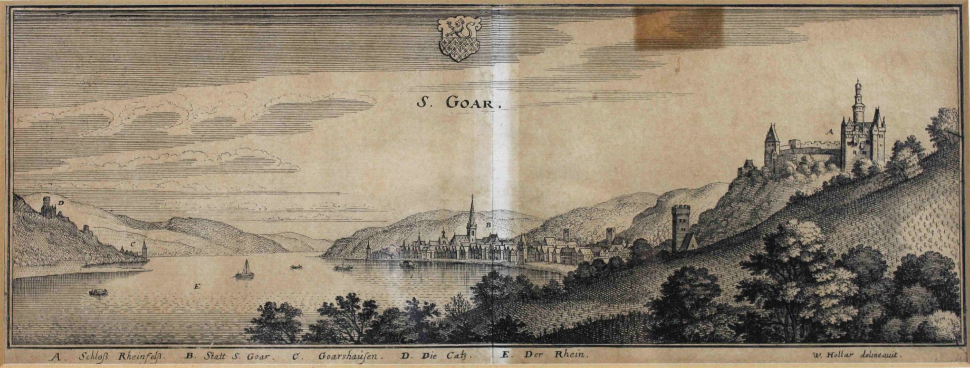 Ansicht der Stadt Sankt Goar, Kupferstich - Bild 2 aus 2