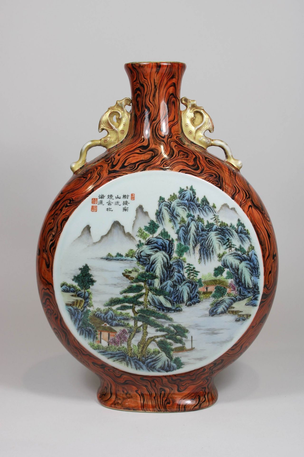 Rundvase, China, große Qing Dynastie - Image 6 of 6