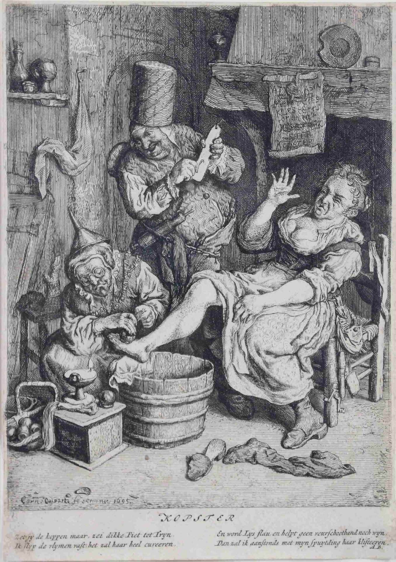 Cornelis Dusart (niederländisch, 1660 - 1704), Kupferstich - Bild 2 aus 2