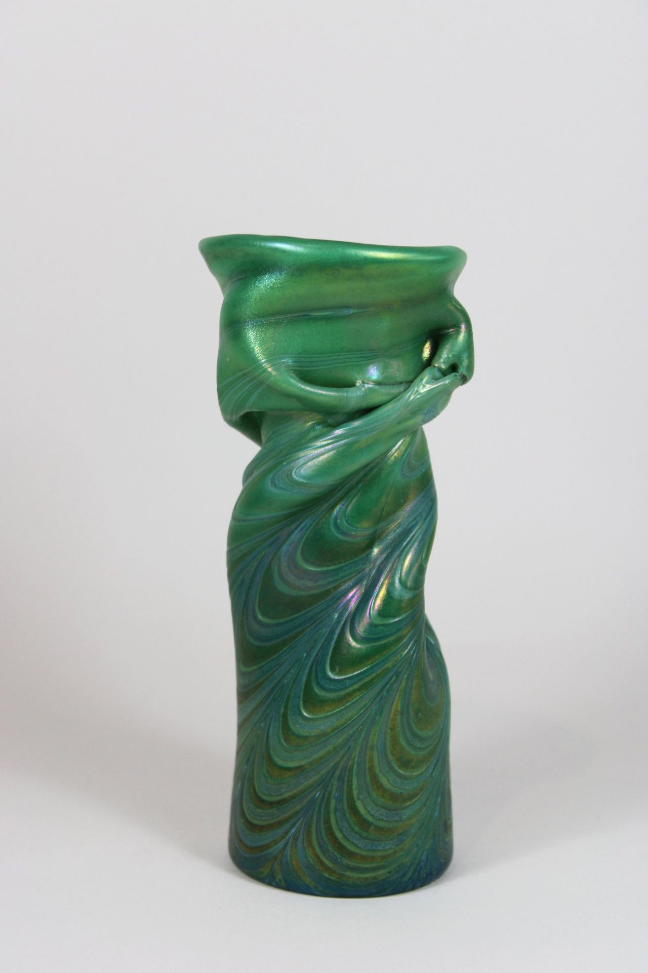 Jugendstil Vase, Glas - Bild 3 aus 3