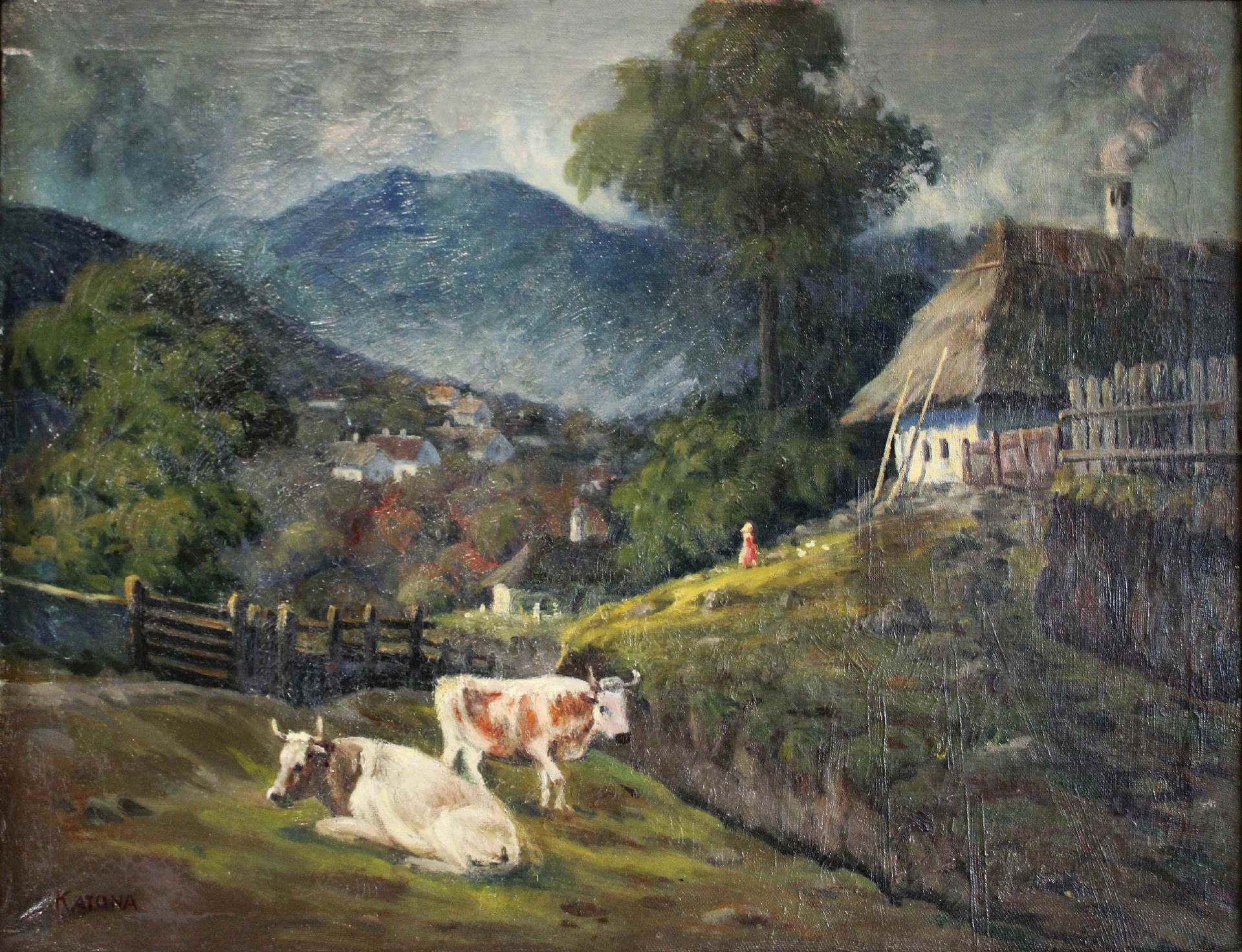 Katona, Bauernhof mit Kühen