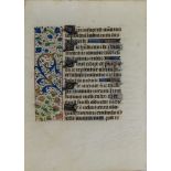 Mittelalterliche Handschrift auf Vellum