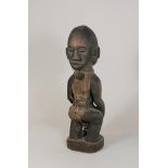 Afrikanische Janus-Figur, Holz