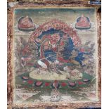 Thangka Rakta Yamari, Rollbild, Tibet, 17. oder 18. Jh.