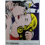 Roy Lichtenstein (amerikanisch, 1923 - 1997), The Kiss, Ausstellungsplakat
