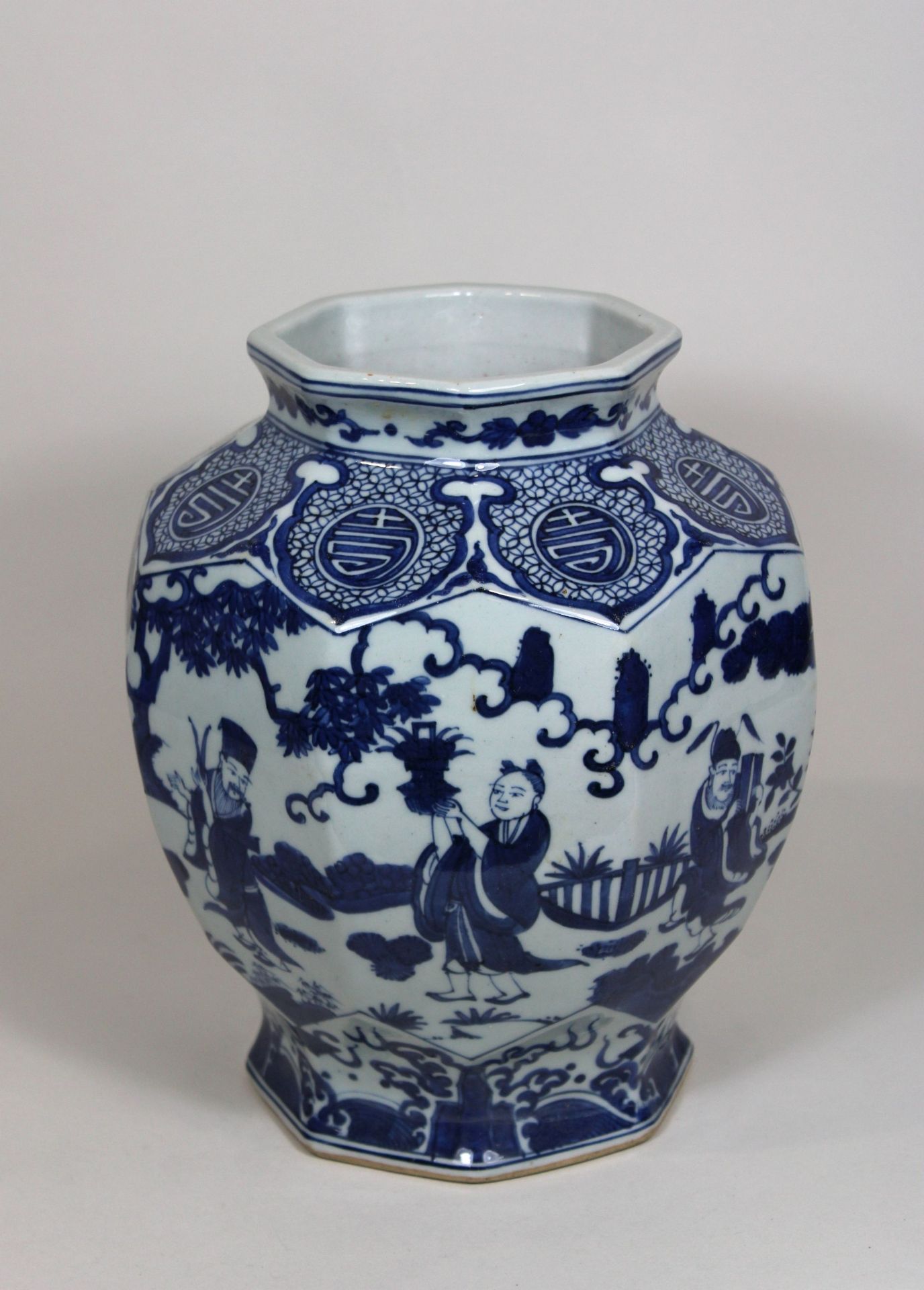 Vase, China, Porzellan, blau-weiß Unterglasur, Wanli (1573-1620)