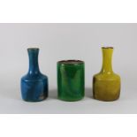 Vasen, 3 Stück, China, ohne Marken, Maße 1 x H. 10,5 cm