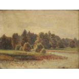 Eugen John (deutsch, 1863 - 1920), Blühende Landschaft, Öl a. Lwd.