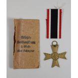 Kriegsverdienstkreuz ohne Schwerte, 2. Klasse, 1939 und Verleihungstüte.