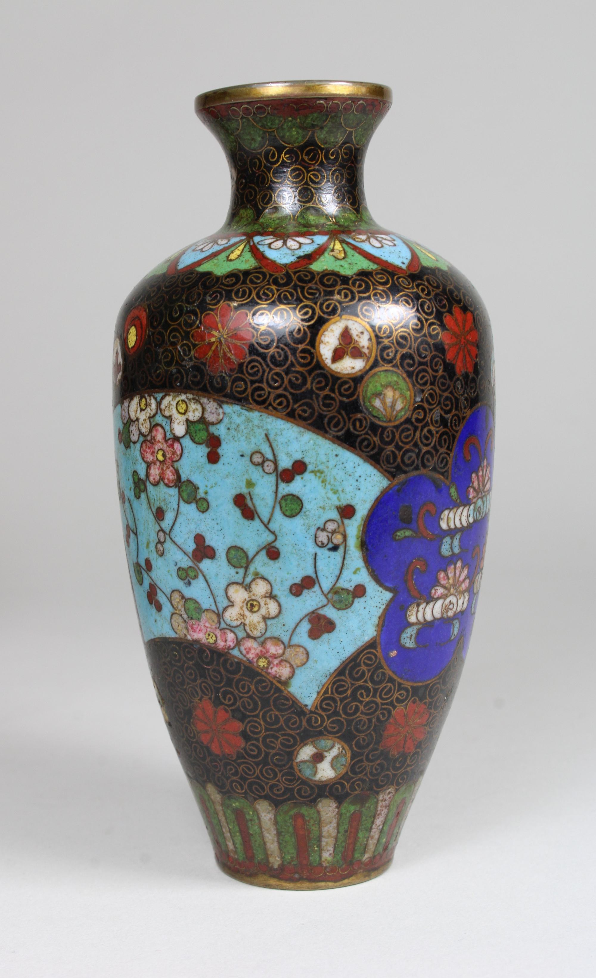 Paar Vasen, China, 18. Jh., Cloisonne, im originalen Etui. - Image 3 of 5