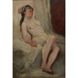 Ilya Repin (russisch, 1844 - 1930), Frauenakt, Öl a. Hartfaser