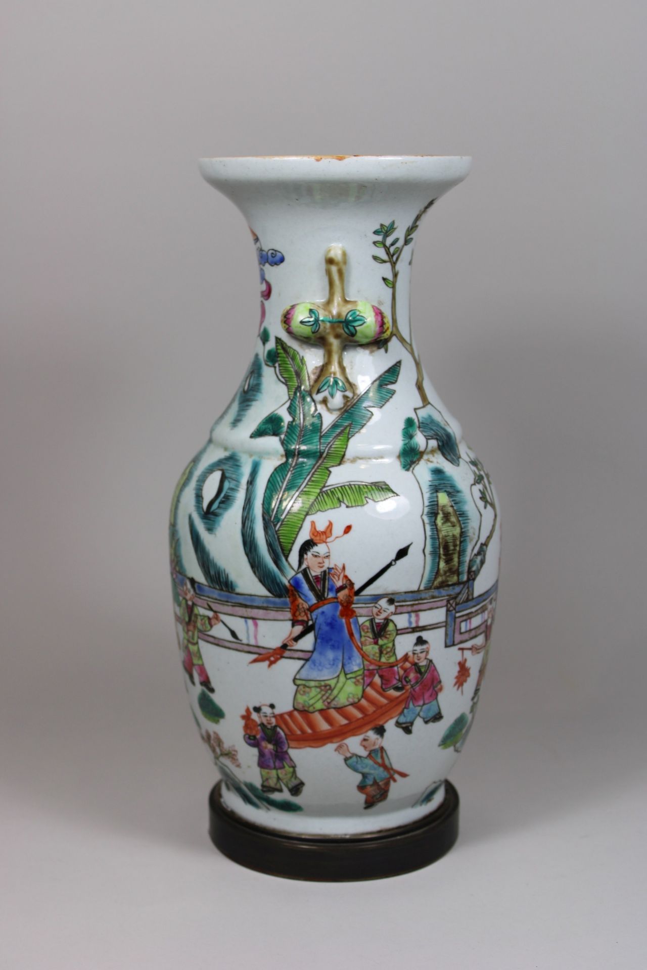 Vase, China, Porzellan, Familie Rose, Balusterform - Bild 4 aus 4
