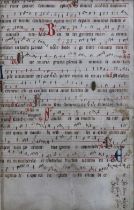 Notation auf Pergament, beidseitig handschriftlich beschrieben