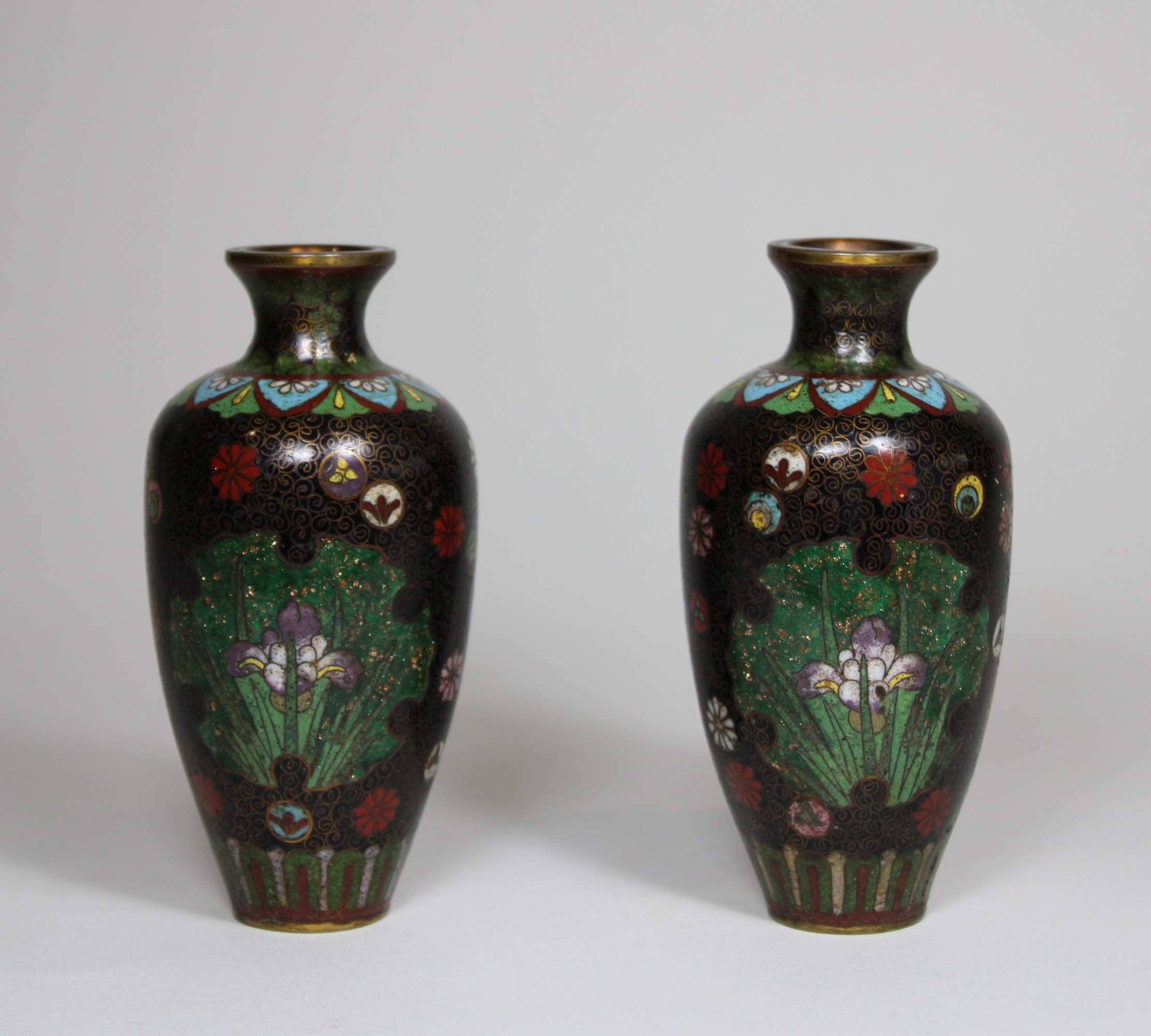 Paar Vasen, China, 18. Jh., Cloisonne, im originalen Etui. - Image 5 of 5
