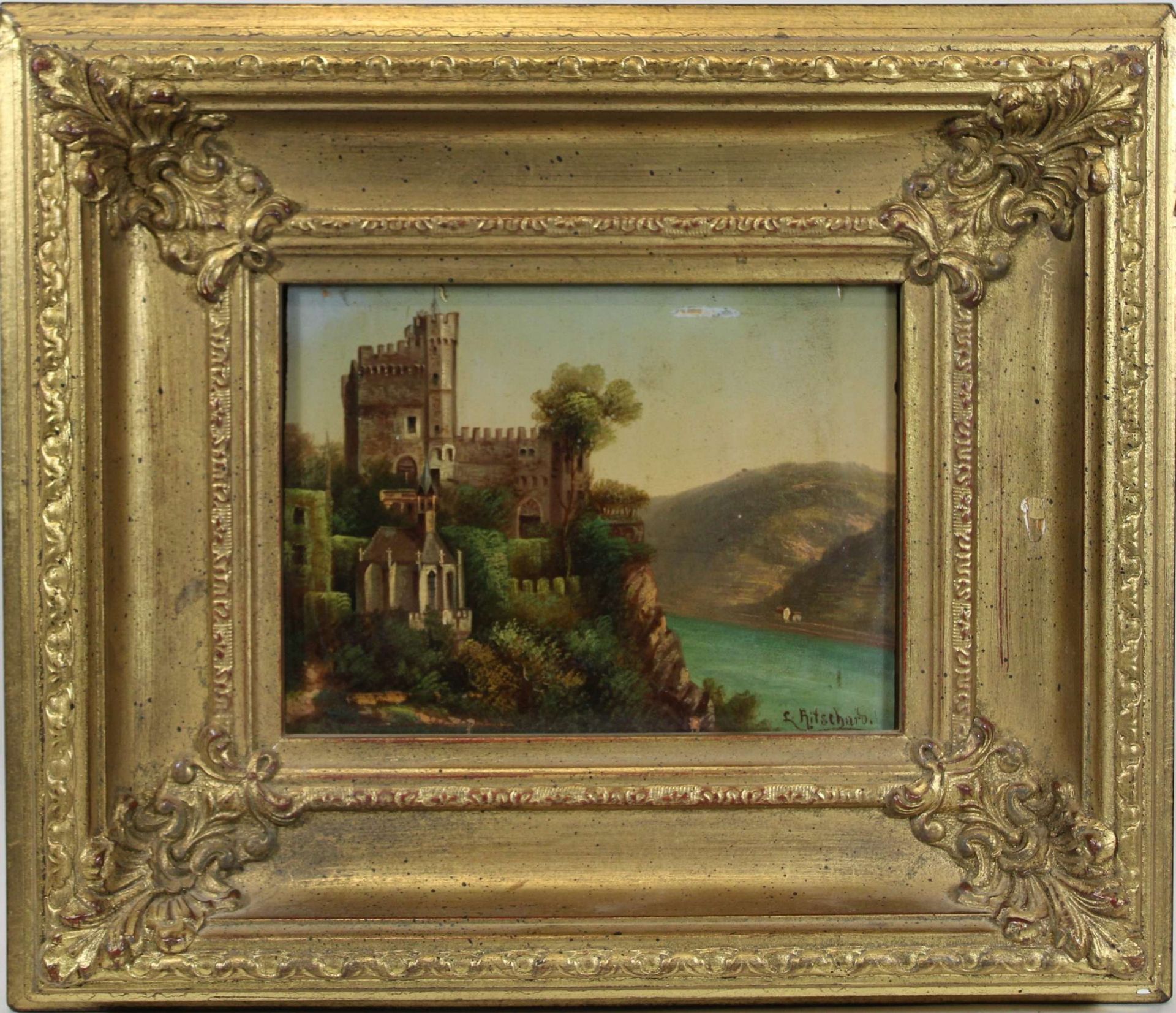 Louis Ritschard - Pseudonym für Hubert Sattler (österreichisch, 1817 - 1904), Burg Rheinstein - Bild 3 aus 3