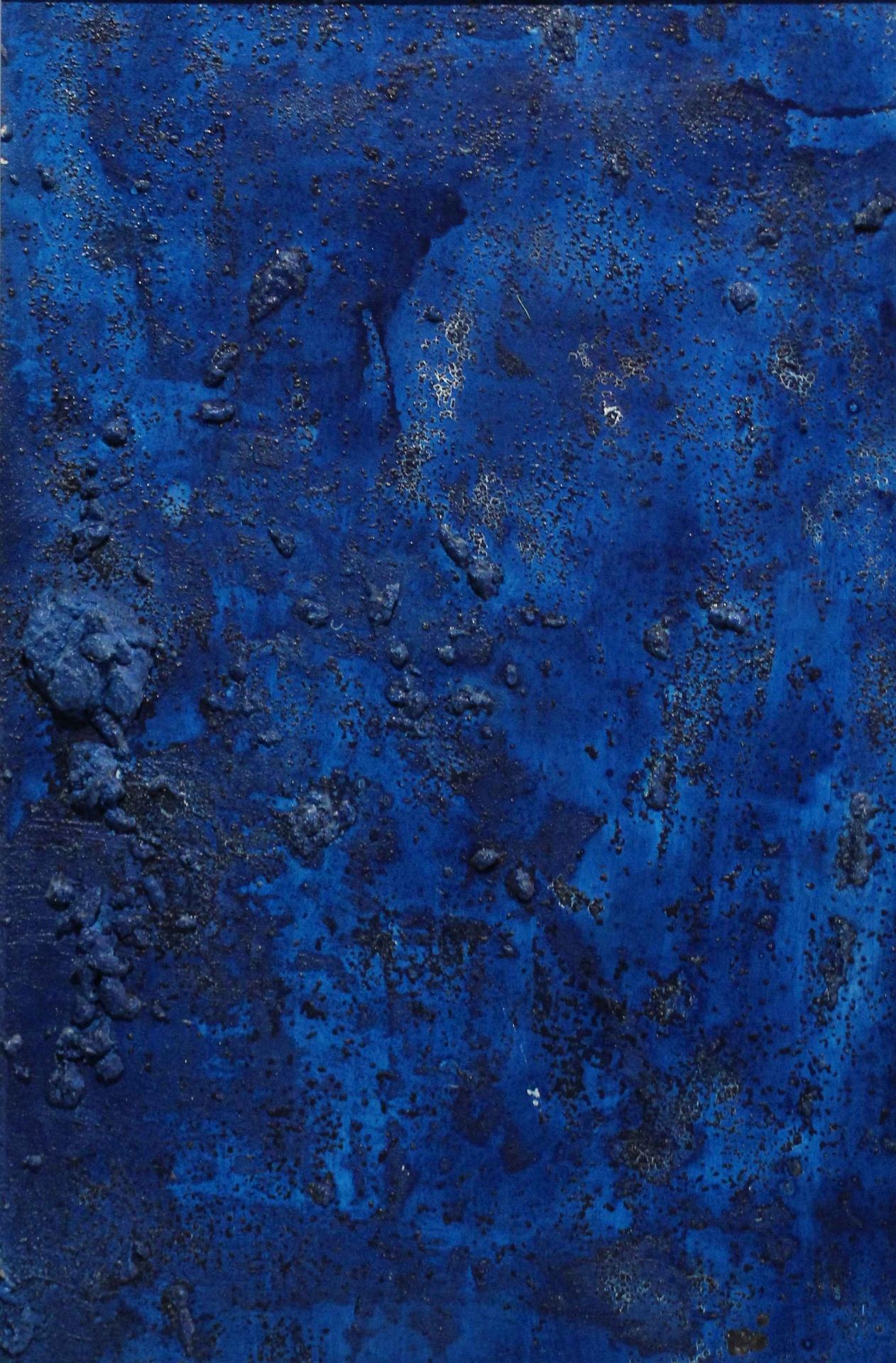Unbekannter Künstler, Kobaltblau 5, Coallge a. Hartfaserplatte