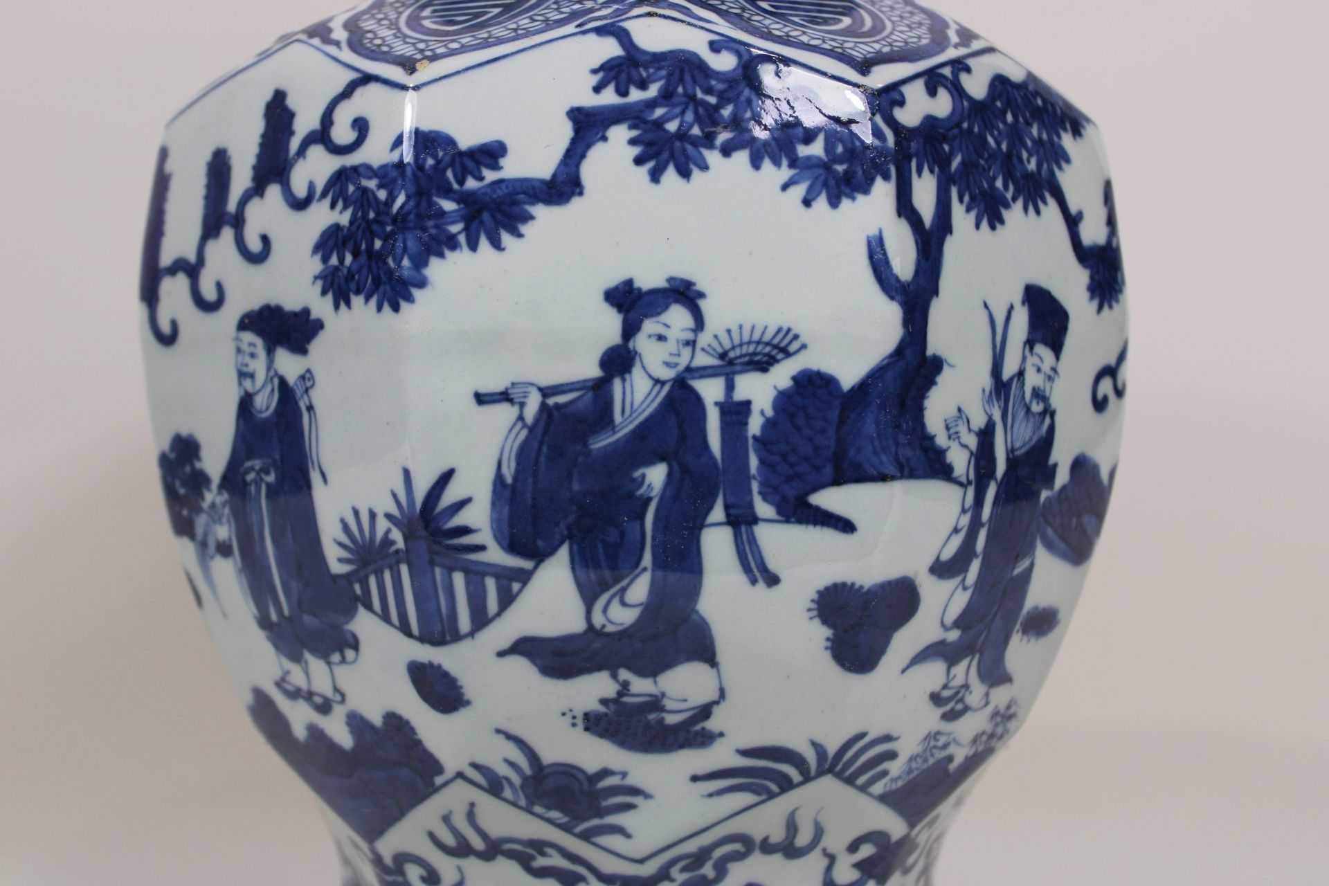 Vase, China, Porzellan, blau-weiß Unterglasur, Wanli (1573-1620) - Bild 5 aus 6