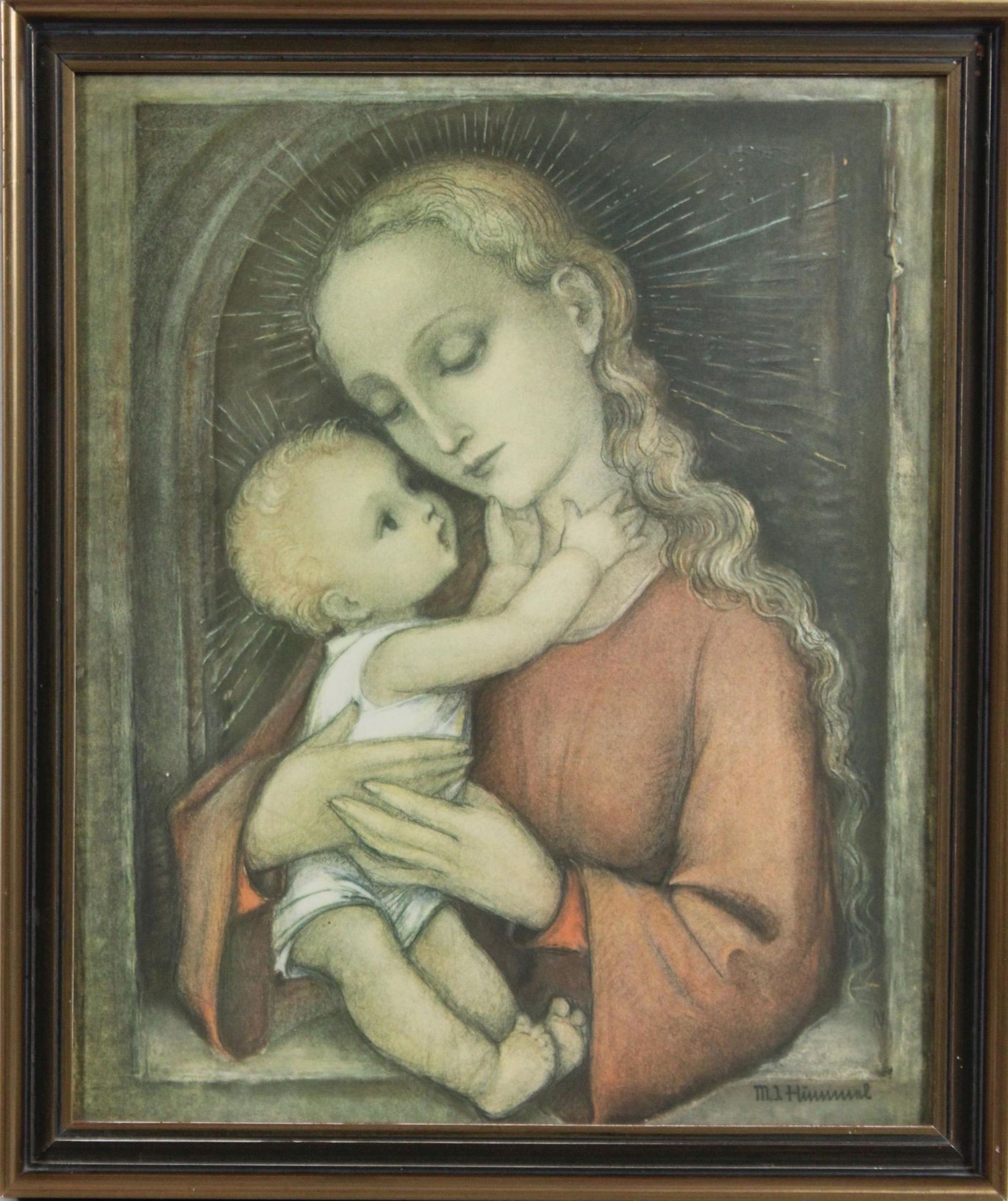 Maria Innocentia Hummel (deutsch, 1909-1946), Maria mit dem Kind, Kunstdruck - Image 2 of 2