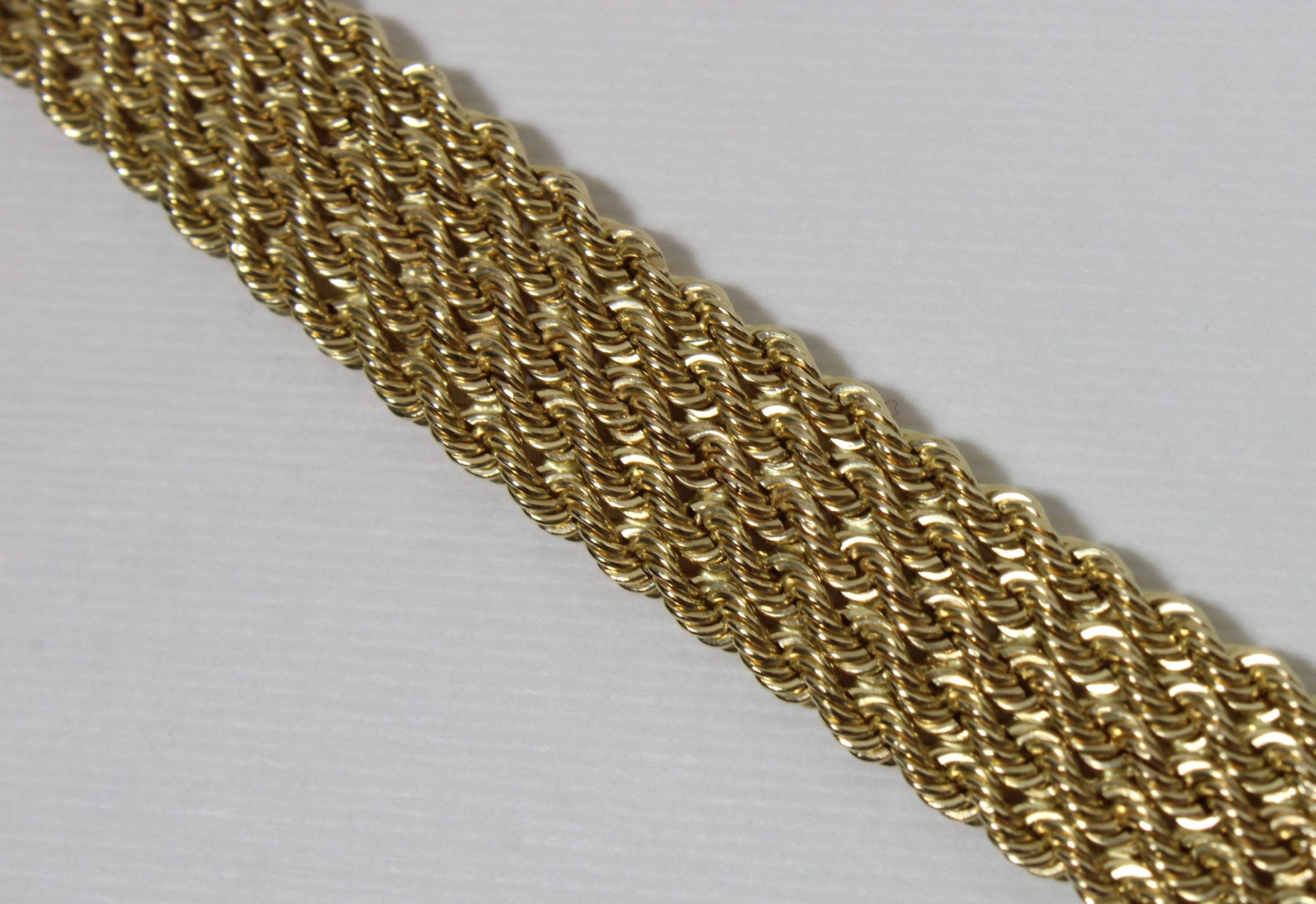 Halskette, 585er Gold, Flechtmuster, Kastenverschluss mit Sicherheitsachter - Image 2 of 2