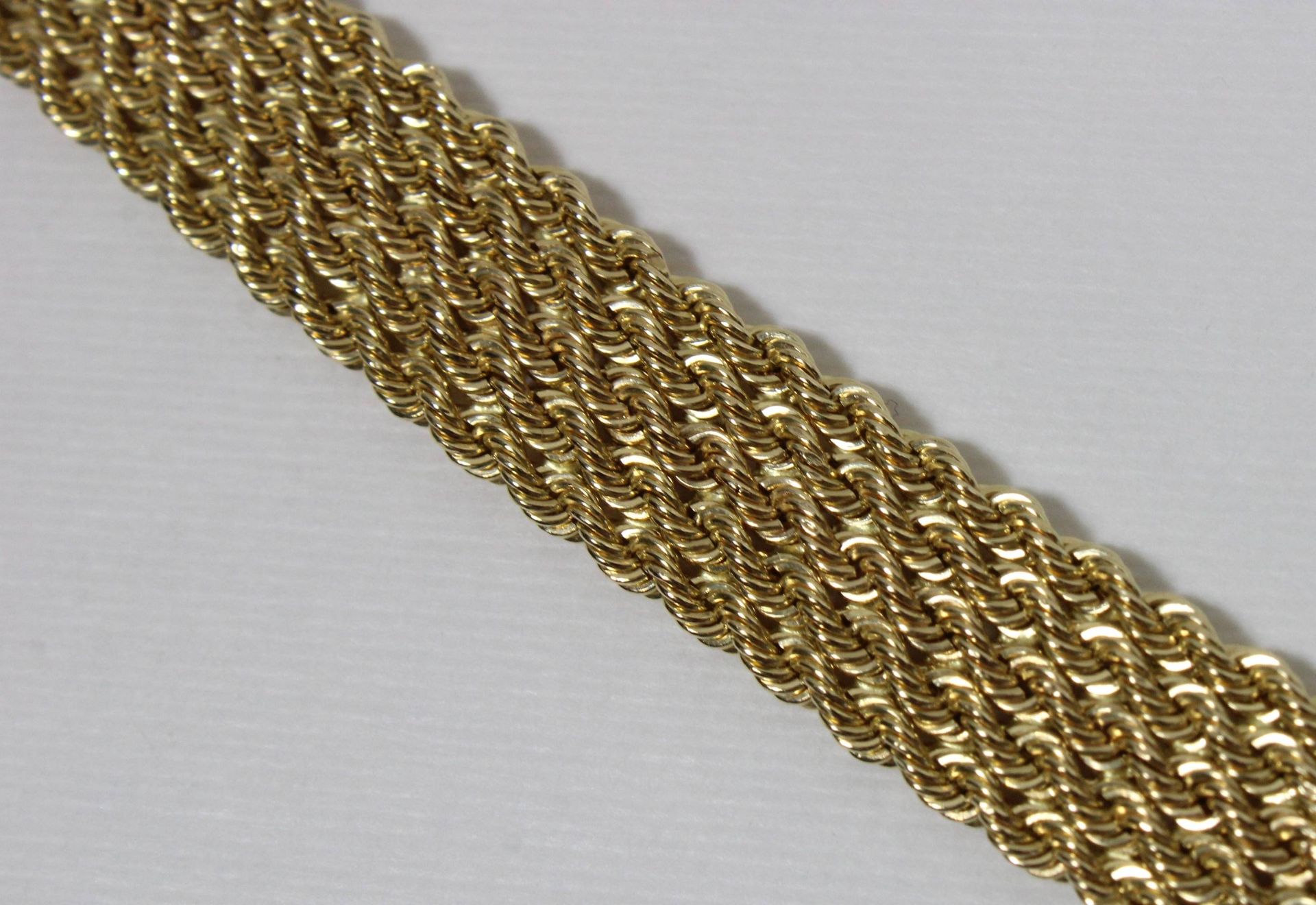 Halskette, 585er Gold, Flechtmuster, Kastenverschluss mit Sicherheitsachter - Image 2 of 2