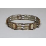 Viktorianisches Kamee-Armband, 900er Silber
