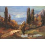 Martiros Sarian (armenisch, 1880 - 1972), Landschaft, Öl a. Lwd.