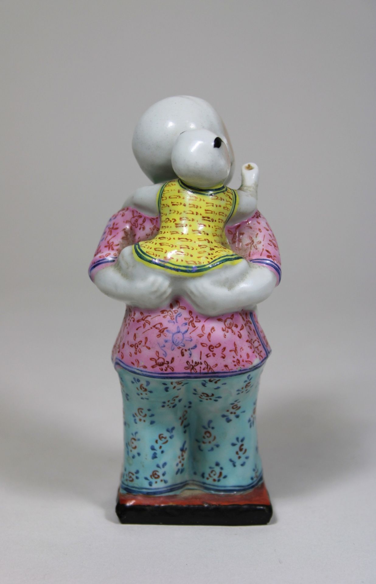 Man mit Kind, Porzellanfigur, China, polychrom bemalt - Image 3 of 3