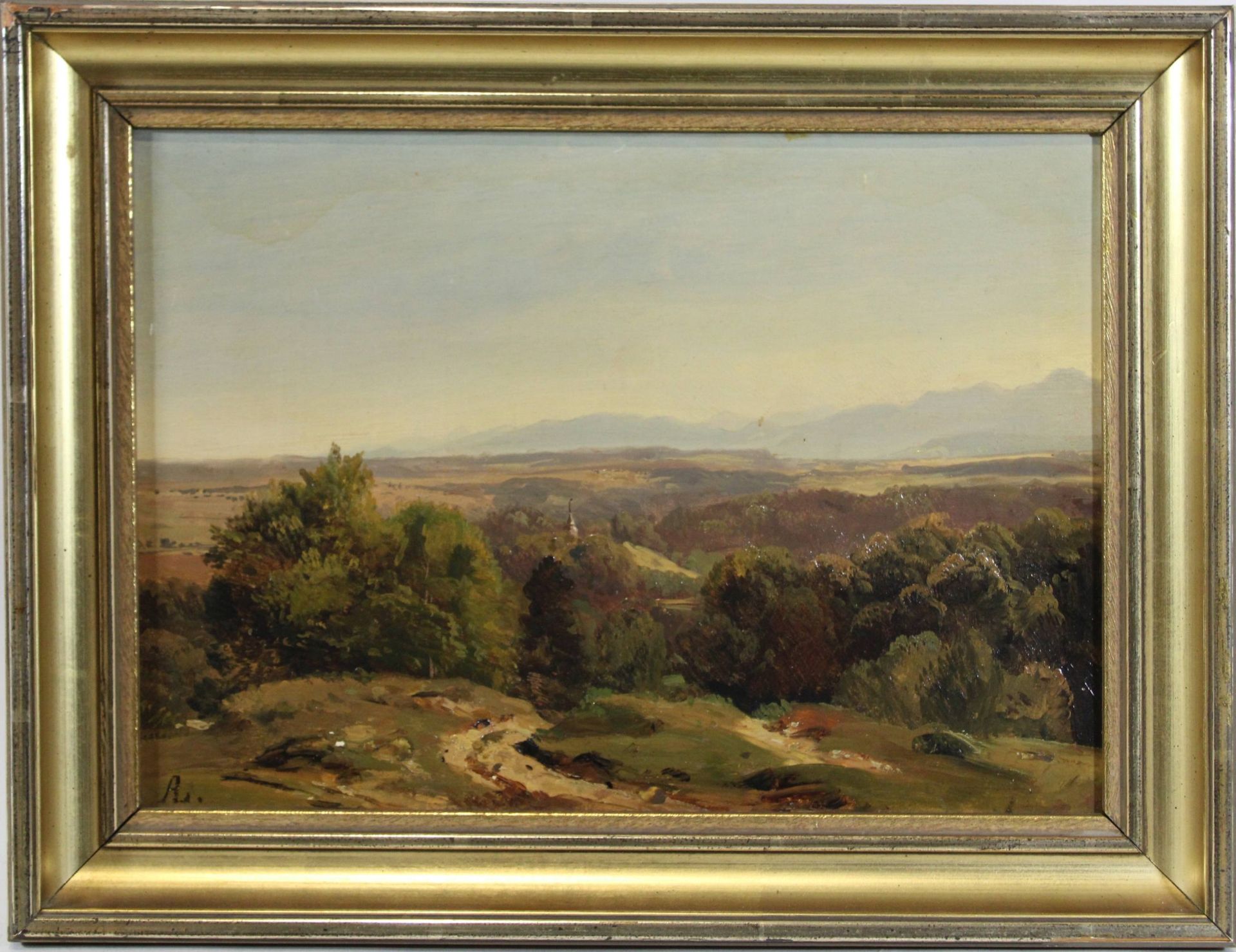 Unbekannter Künstler, Landschaft, Öl auf Leinwand, unten links monogrammiert - Bild 3 aus 3